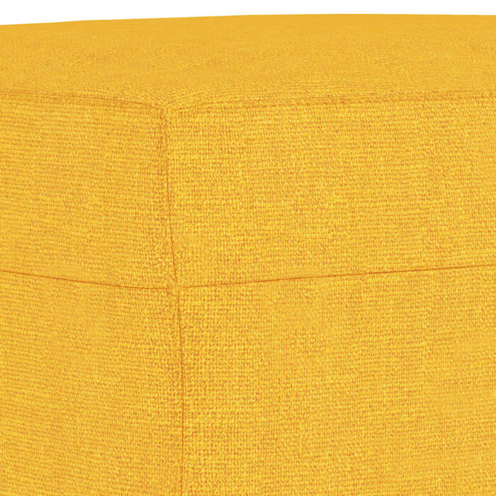 Repose-pied Jaune clair 70x55x41 cm Tissu – Image 3