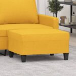 Repose-pied Jaune clair 70x55x41 cm Tissu