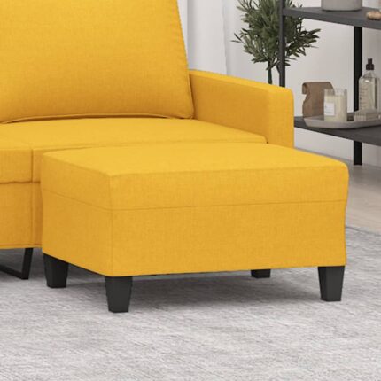 Repose-pied Jaune clair 70x55x41 cm Tissu