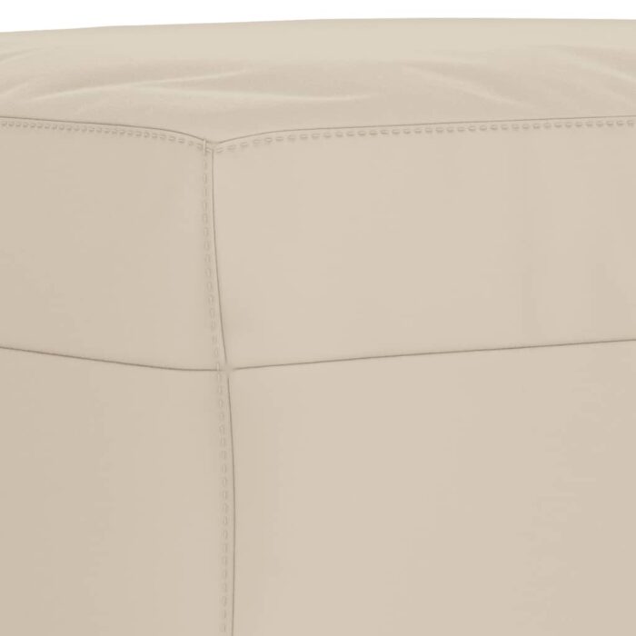 Repose-pied Crème 70x55x41 cm Tissu microfibre – Image 3