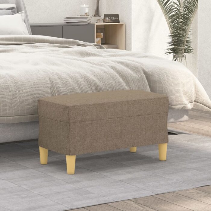 Banc Taupe 70x35x41 cm Tissu – Image 1