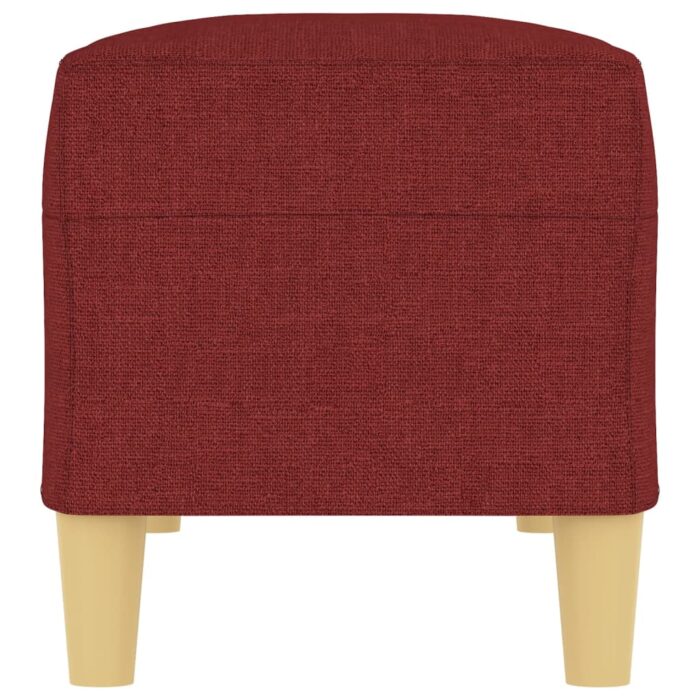 Banc Rouge bordeaux 100x35x41 cm Tissu – Image 2