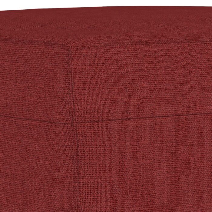 Banc Rouge bordeaux 100x35x41 cm Tissu – Image 3