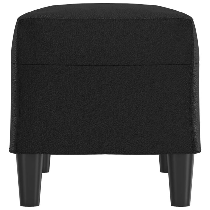 Banc Noir 70x35x41 cm Similicuir – Image 2