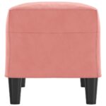 Banc Rose 70x35x41 cm Velours – Image 2