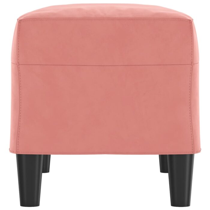 Banc Rose 70x35x41 cm Velours – Image 2