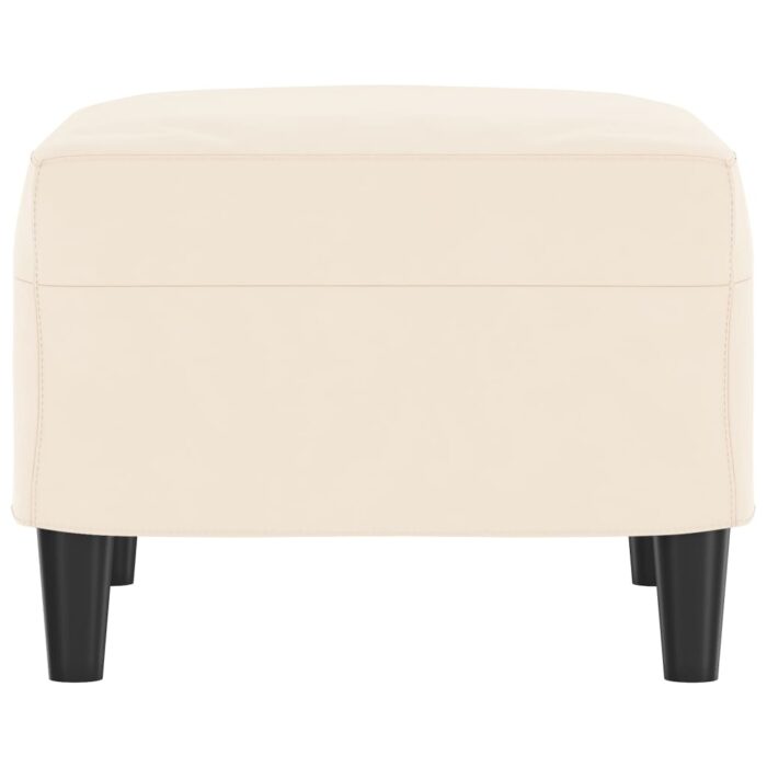 Banc Crème 70x35x41 cm Velours – Image 2