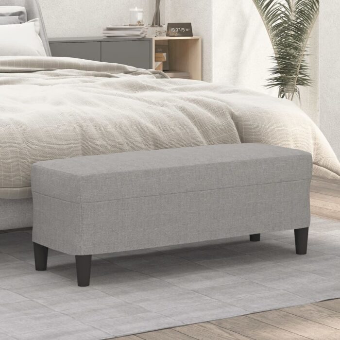 VXL8720287187103_m_en_hd_1.jpg Banc Gris clair 100x35x41 cm Tissu – Image 1