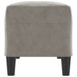 Banc Gris clair 100x35x41 cm Velours – Image 2