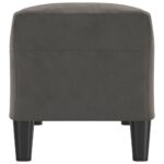 Banc Gris foncé 100x35x41 cm Velours – Image 2