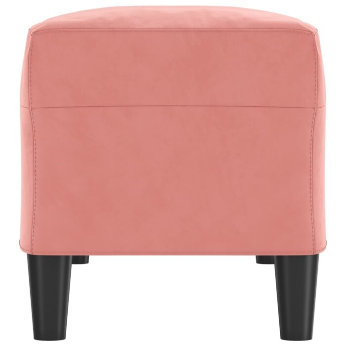 Banc Rose 100x35x41 cm Velours – Image 2