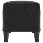 Banc Noir 100x35x41 cm Velours – Image 2