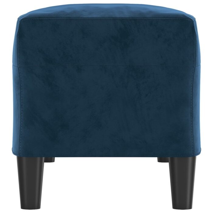 Banc Bleu 100x35x41 cm Velours – Image 2