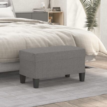 Banc Gris foncé 70x35x41 cm Tissu