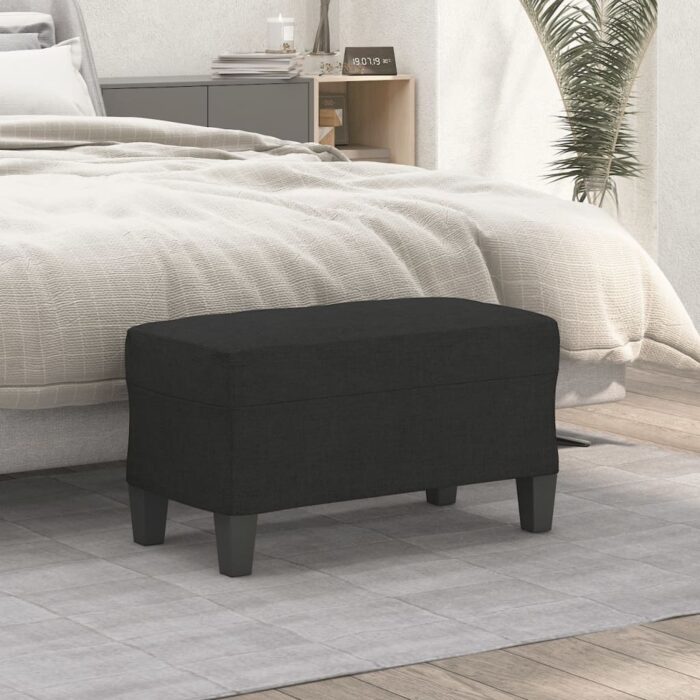 Banc Noir 70x35x41 cm Tissu – Image 1