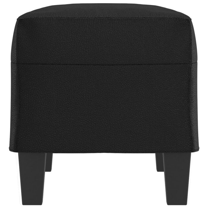 Banc Noir 70x35x41 cm Similicuir – Image 2