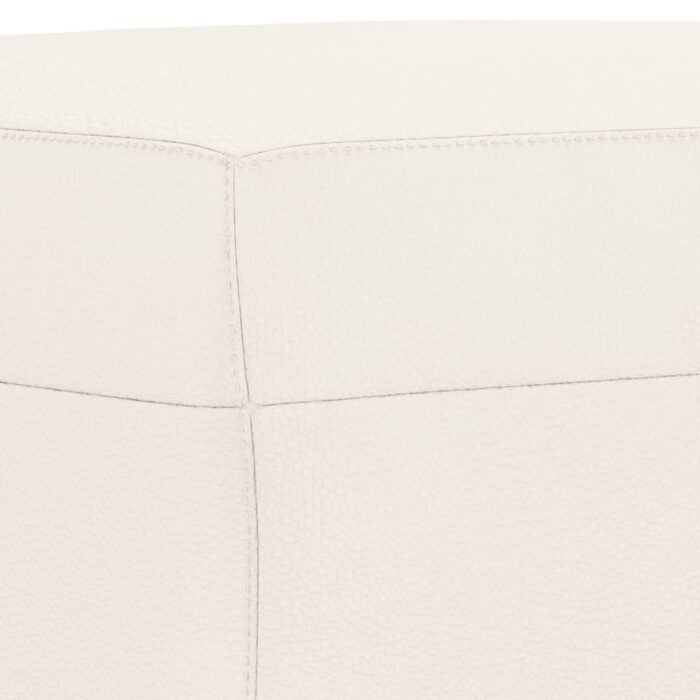 Banc Crème 70x35x41 cm Similicuir – Image 3