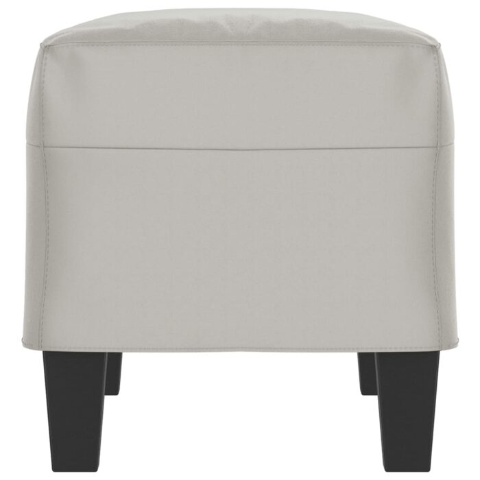 Banc Gris clair 70x35x41 cm Tissu microfibre – Image 2