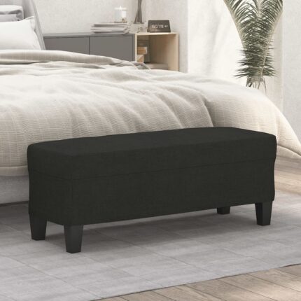 Banc Noir 100x35x41 cm Tissu