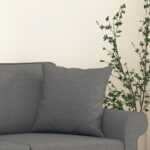 Coussins décoratifs 2 pcs Gris foncé 40x40 cm Tissu – Image 3