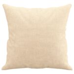 Coussins décoratifs lot de 2 Crème 40x40 cm Tissu – Image 2