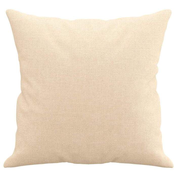 Coussins décoratifs lot de 2 Crème 40x40 cm Tissu – Image 2