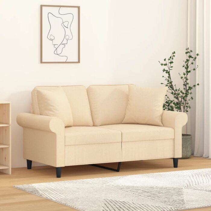 VXL8720287187769_m_en_hd_1.jpg Coussins décoratifs lot de 2 Crème 40x40 cm Tissu – Image 1
