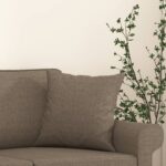 Coussins décoratifs lot de 2 Taupe 40x40 cm Tissu – Image 3