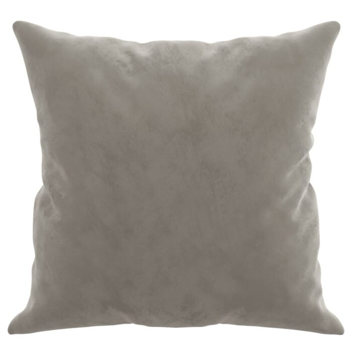 Coussins décoratifs 2 pcs Gris clair 40x40 cm Velours – Image 2