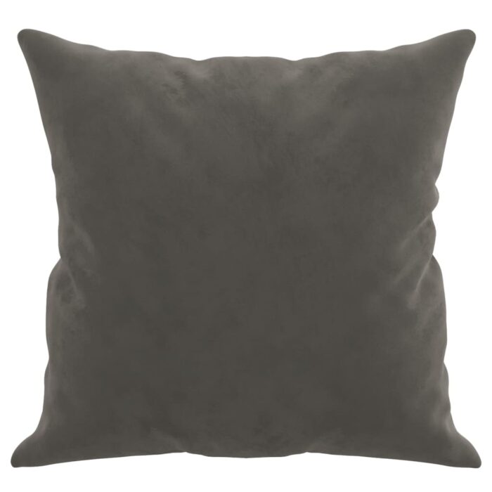 Coussins décoratifs 2 pcs Gris foncé 40x40 cm Velours – Image 2