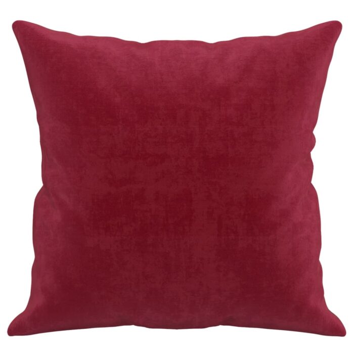 Coussins décoratifs 2 pcs Rouge bordeaux 40x40 cm Velours – Image 2