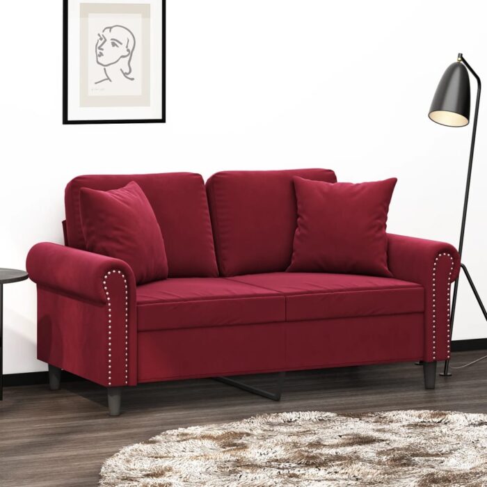 VXL8720287187929_m_en_hd_1.jpg Coussins décoratifs 2 pcs Rouge bordeaux 40x40 cm Velours – Image 1