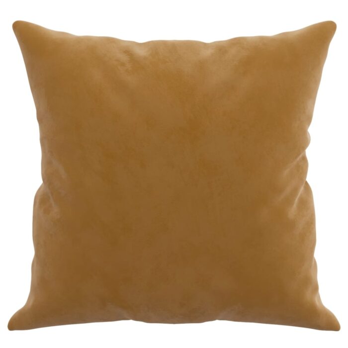 Coussins décoratifs lot de 2 Marron 40x40 cm Velours – Image 2