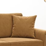 Coussins décoratifs lot de 2 Marron 40x40 cm Velours – Image 3