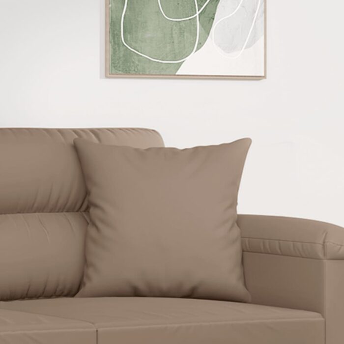 Coussins décoratifs lot de 2 Taupe 40x40 cm Tissu microfibre – Image 3