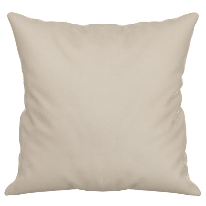 Coussins décoratifs lot de 2 Crème 40x40 cm Tissu microfibre – Image 2