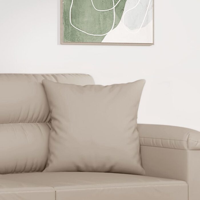 Coussins décoratifs lot de 2 Crème 40x40 cm Tissu microfibre – Image 3
