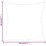 Coussins décoratifs lot de 2 Crème 40x40 cm Tissu microfibre – Image 5