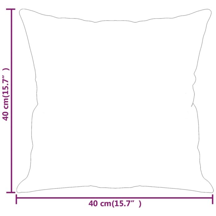 Coussins décoratifs lot de 2 Crème 40x40 cm Tissu microfibre – Image 5