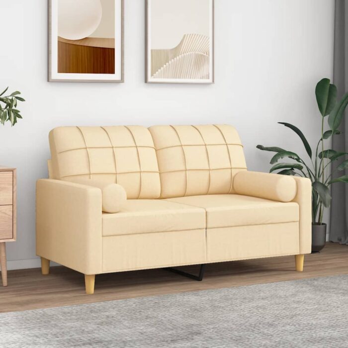 VXL8720287188063_m_en_hd_1.jpg Coussins décoratifs 2 pcs Crème Ø15x50 cm Tissu – Image 1