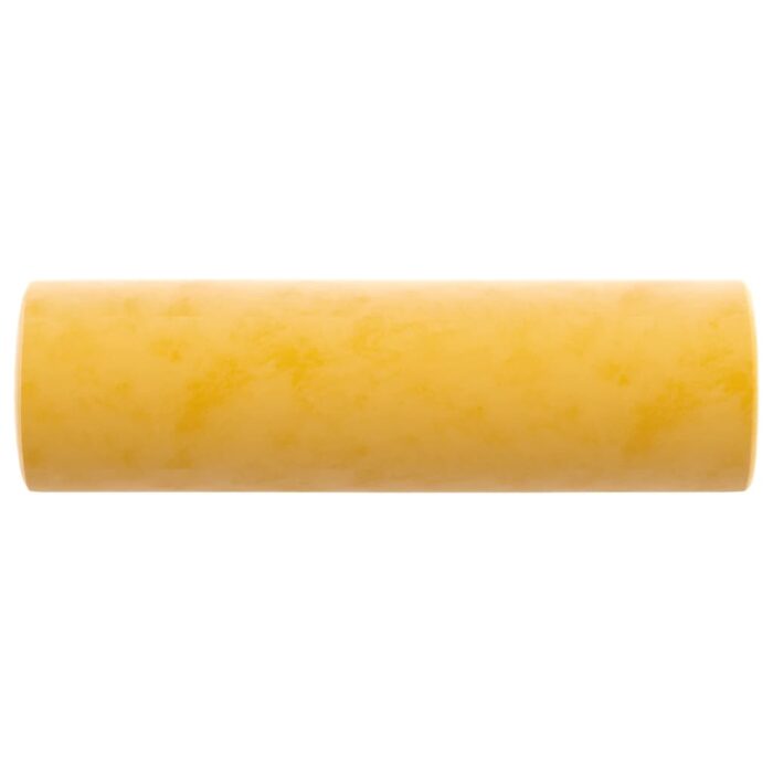 Coussins décoratifs 2 pcs Jaune Ø15x50 cm Velours – Image 2