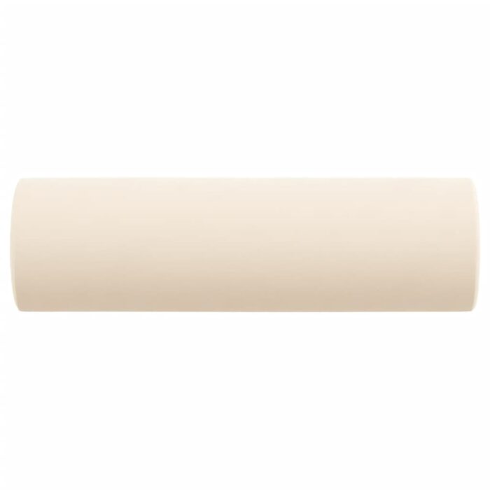 Coussins décoratifs 2 pcs Crème Ø15x50 cm Velours – Image 2