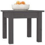 Table basse Gris 35x35x30 cm Bois massif de pin – Image 4