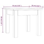 Table basse Gris 35x35x30 cm Bois massif de pin – Image 5