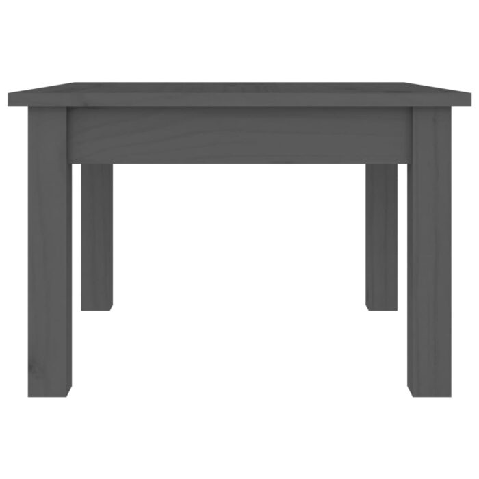 Table basse Gris 45x45x30 cm Bois massif de pin – Image 2