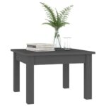 Table basse Gris 45x45x30 cm Bois massif de pin – Image 4
