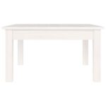 Table basse Blanc 55x55x30 cm Bois massif de pin – Image 2