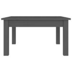 Table basse Gris 55x55x30 cm Bois massif de pin – Image 2