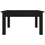 Table basse Noir 55x55x30 cm Bois massif de pin – Image 2