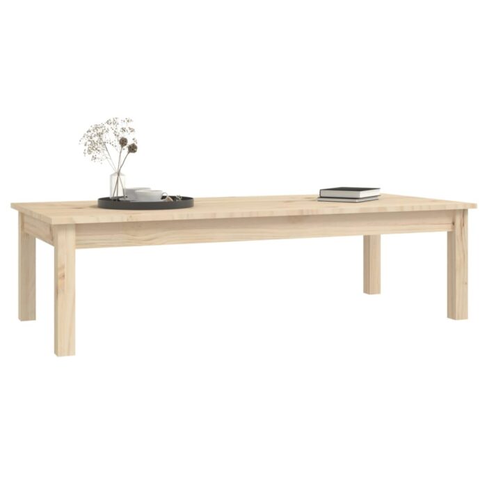 Table basse 110x50x30 cm Bois massif de pin – Image 4